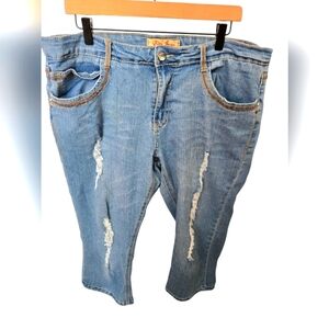 Elite Jeans Women's Distressed Blue Jeans Size 17/18